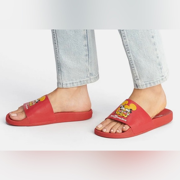 Coach Disney Parks Sports Leather Logo Slide Sandals - Picture 6 of 11